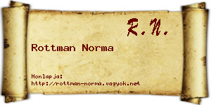Rottman Norma névjegykártya